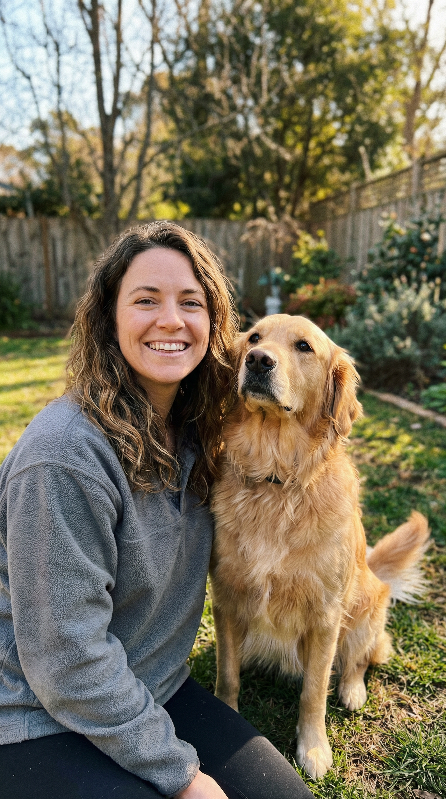 Photo of Sarah L. and her dog Max